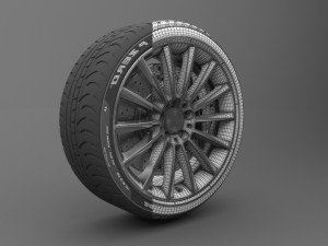 realistic tire wheel 3 Modelo 3D
