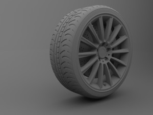 realistic tire wheel 3 Modelo 3D