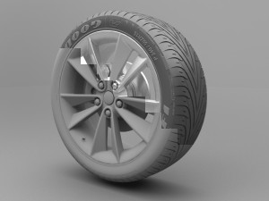 realistic tire wheel 5 Modèle 3D
