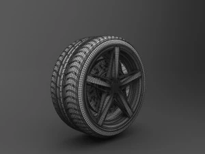 realistic tire wheel 6 3D Model