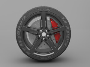 realistic tire wheel 6 Modèle 3D