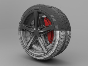 realistic tire wheel 6 Modèle 3D