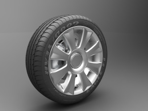 realistic tire wheel 7 Modelo 3D