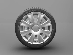realistic tire wheel 7 3D Model