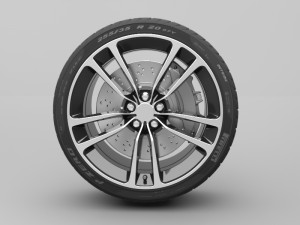realistic tire wheel 8 Model 3D