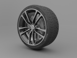realistic tire wheel 8 Model 3D