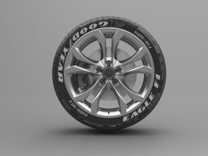 realistic tire wheel 9 Modelo 3D