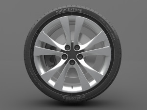 realistic tire wheel 10 Model 3D