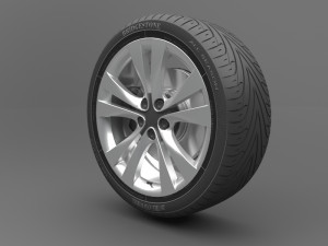 realistic tire wheel 10 Model 3D