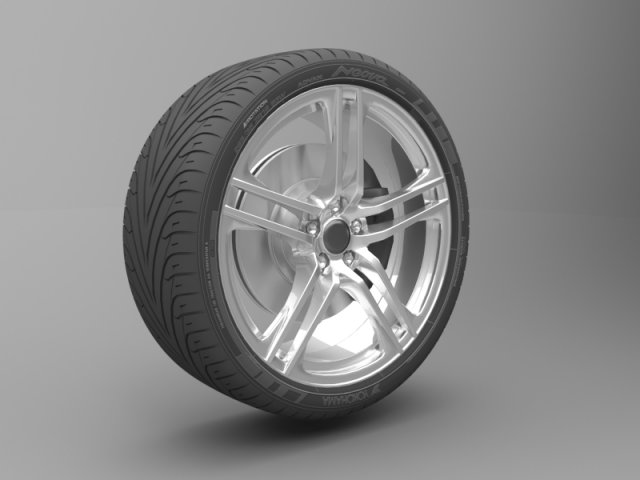 realistic tire wheel 11 Modèle 3D .c4d .max .obj .3ds .fbx .stl .blend 
