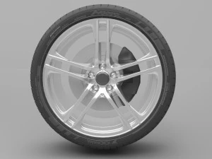 realistic tire wheel 11 3D Model