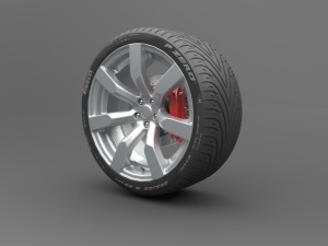 realistic tire wheel 12 Modèle 3D