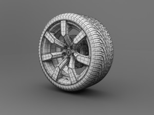 realistic tire wheel 12 Modèle 3D