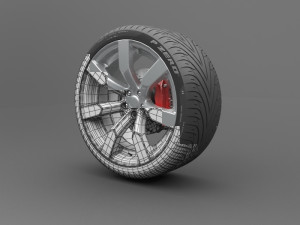 realistic tire wheel 12 Modèle 3D