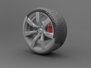 realistic tire wheel 12 Modèle 3D
