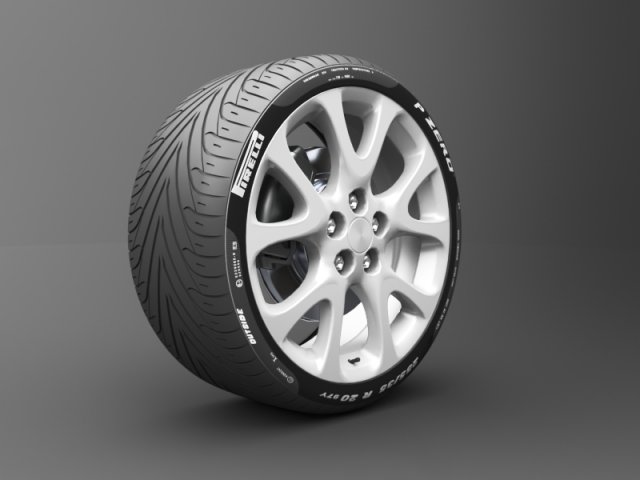 realistic tire wheel 13 Modelo 3D .c4d .max .obj .3ds .fbx .stl .blend