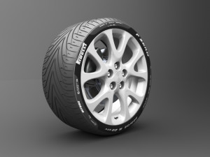 realistic tire wheel 13 3D मॉडल