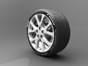 realistic tire wheel 13 Modelo 3D