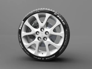 realistic tire wheel 13 3D Model