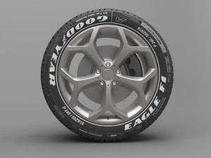 realistic tire wheel 15 Modelo 3D