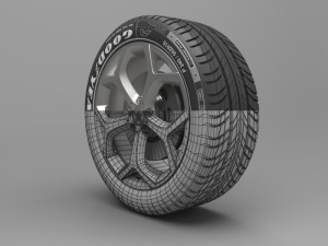 realistic tire wheel 15 Modelo 3D