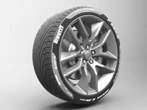 realistic tire wheel 16 3D Model