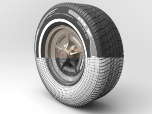 classic realistic tire 1 Model 3D