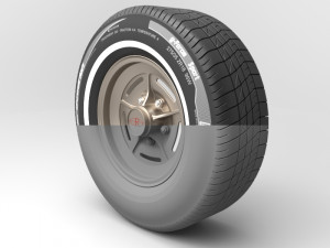 classic realistic tire 1 Model 3D