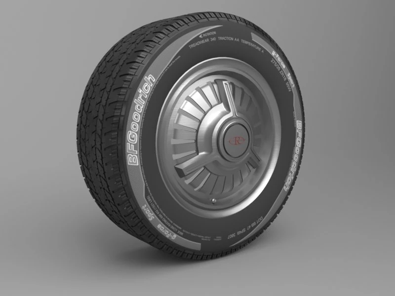 classic realistic tire 2 3D Model .c4d .max .obj .3ds .fbx .stl .blend