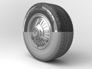 classic realistic tire 2 Model 3D
