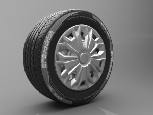 realistic transit tire wheel Modelo 3D