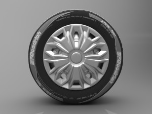 realistic transit tire wheel Modelo 3D