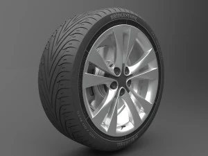 realistic tire wheel collections 3D Model