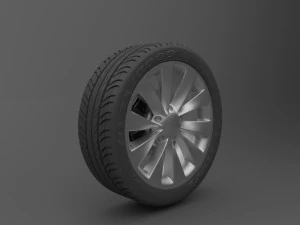 realistic tire wheel collections 3D Model