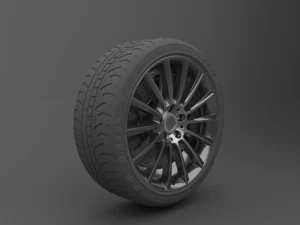 realistic tire wheel collections 3D Model