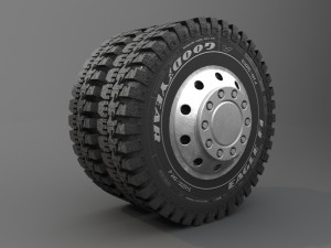 tir tre wheel 3D मॉडल