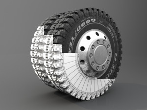 tir tre wheel 3D-Modell
