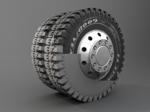 tir tre wheel 3D-Modell