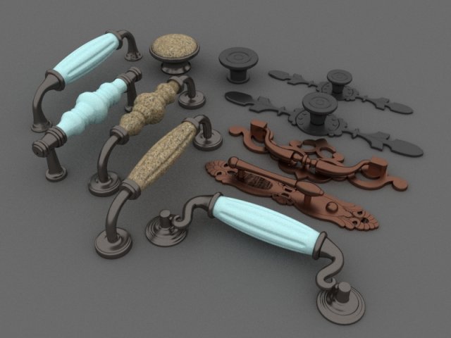 door knob 3D 模型 .c4d .max .obj .3ds .fbx .stl .blend