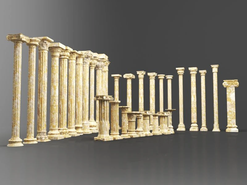 columns collections 3D Model .c4d .max .obj .3ds .fbx .stl .blend 