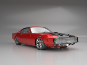 1969 shelby gt500 Modèle 3D