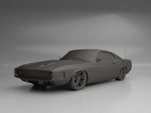 1969 shelby gt500 3D Model