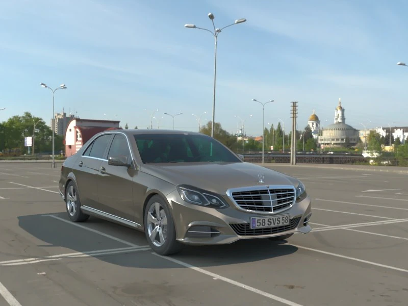 mercedes e 250 sedan 3D Model .c4d .max .obj .3ds .fbx .stl .blend 
