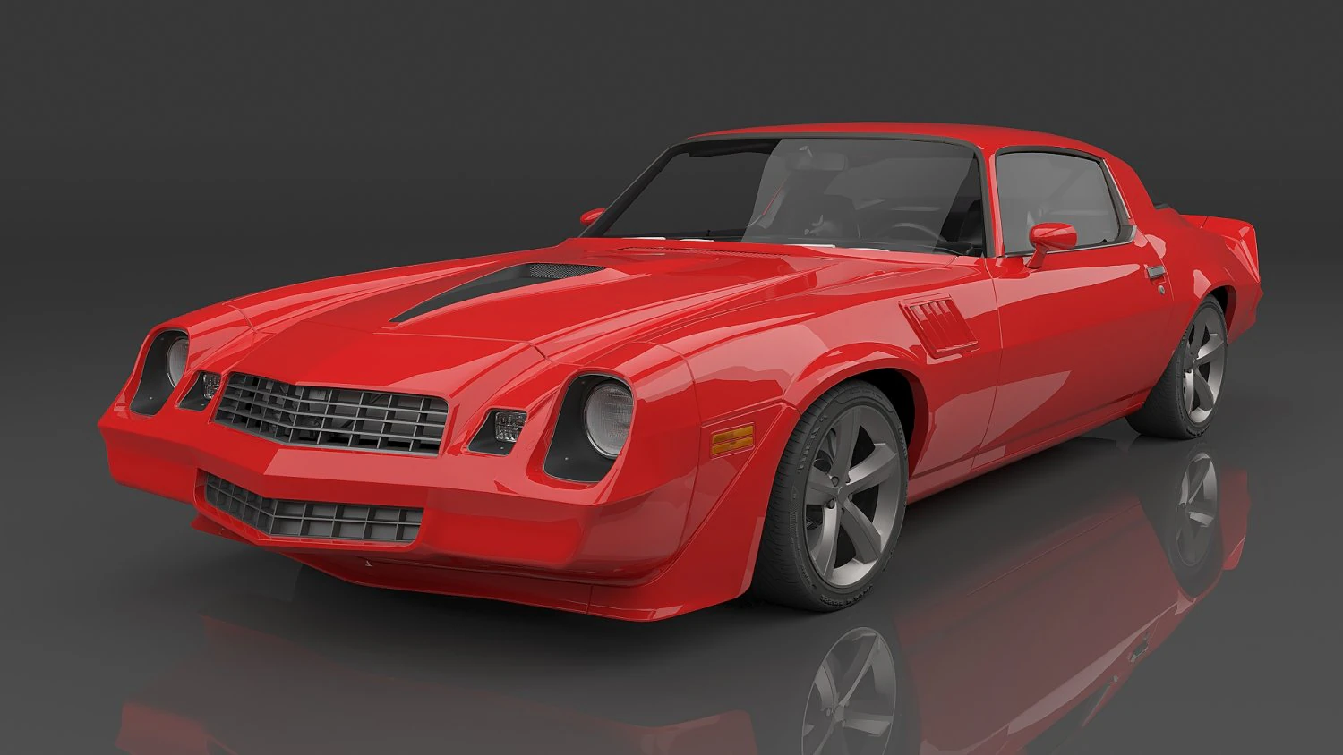 1979 Chevrolet Camaro Z28 3D Model .c4d .max .obj .3ds .fbx .stl .blend