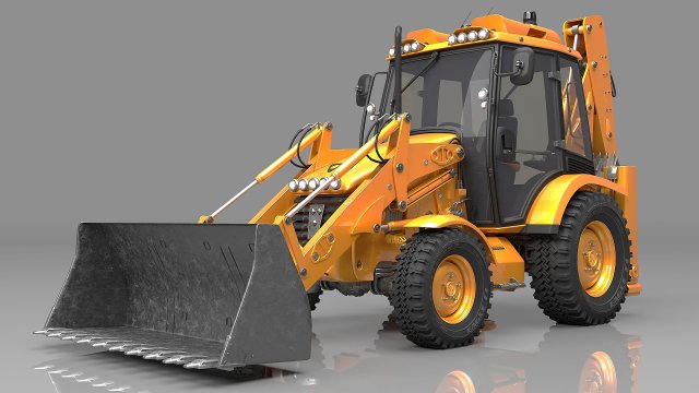 Dozer 3D Model .c4d .max .obj .3ds .fbx .stl .blend 