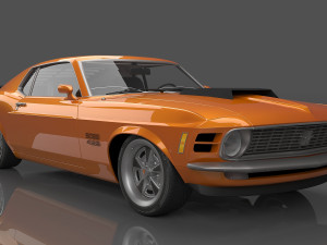 1970 Mustang Boss 429 Modèle 3D