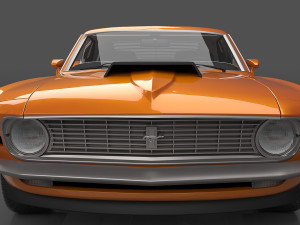 1970 Mustang Boss 429 Modèle 3D