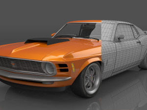 1970 Mustang Boss 429 Modèle 3D