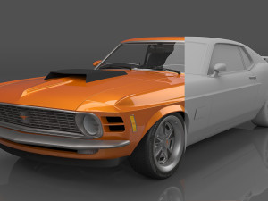 1970 Mustang Boss 429 Modèle 3D