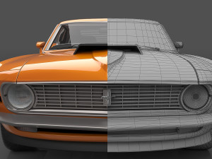 1970 Mustang Boss 429 Modèle 3D